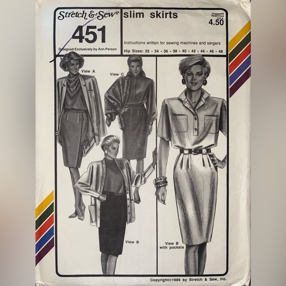Stretch & Sew 451, Slim Skirts - Picture 1 of 2